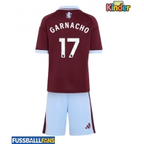 Aston Villa Alejandro Garnacho #17 Heimtrikotsatz Kinder 2026-27 Kurzarm (+ Kurze Hosen)